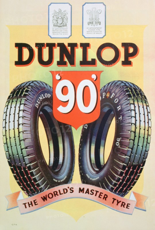 Advert for Dunlop '90' tyres, 1935. Artist: Unknown