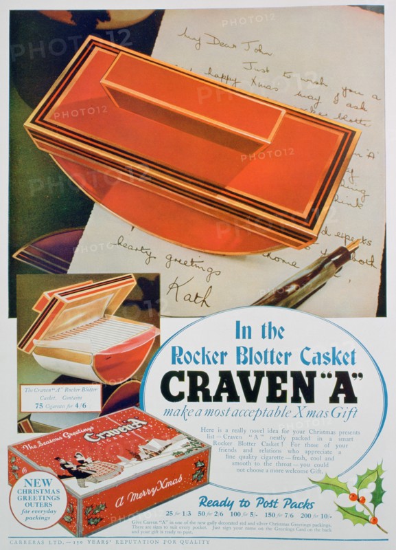 Advert for Craven 'A' cigarettes, 1936. Artist: Unknown