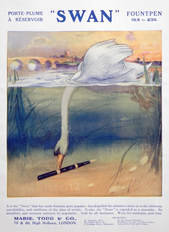 Advert for Swan fountain pens, c1906. Artist: Unknown