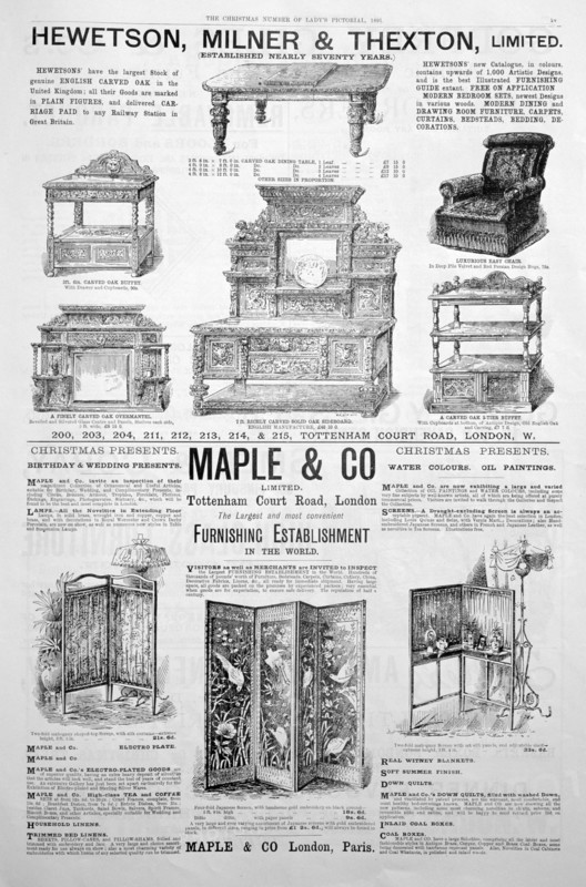 An advertising page in the Lady's Pictorial magazine of Christmas 1891. Artist: Unknown
