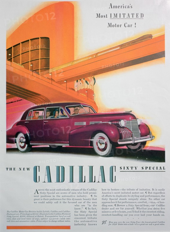 Advert for the Cadillac Sixty Special car, 1940. Artist: Unknown