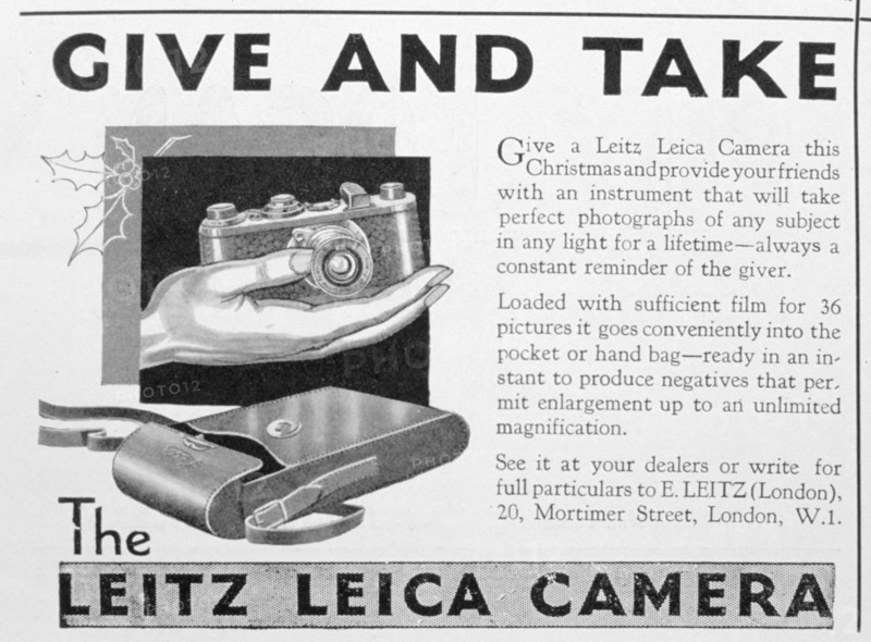 Leitz Leica camera advert, late 1920s. Artist: Unknown