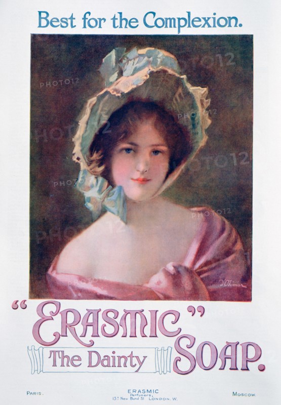 Advert for 'Erasmic' soap, 1920. Artist: Unknown