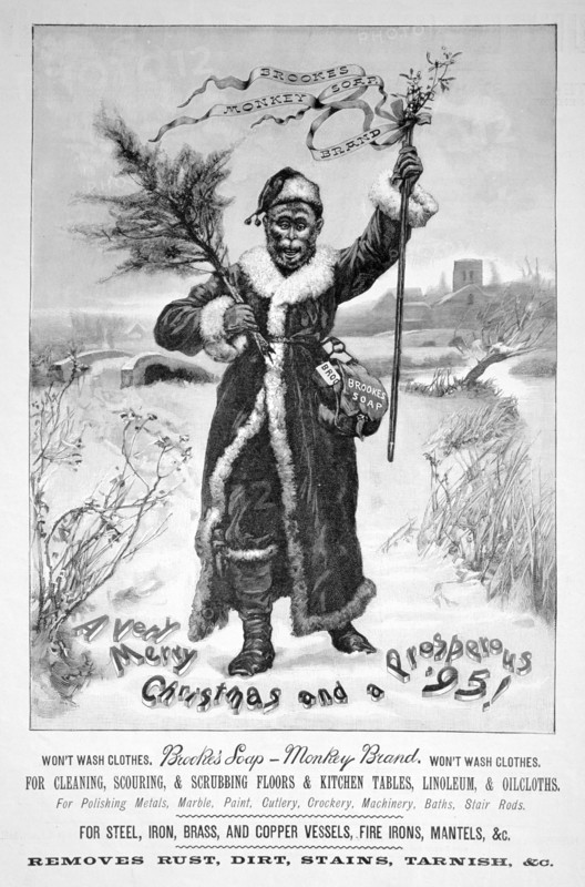 Advert for Brooke's Monkey Brand soap, 1894. Artist: Unknown