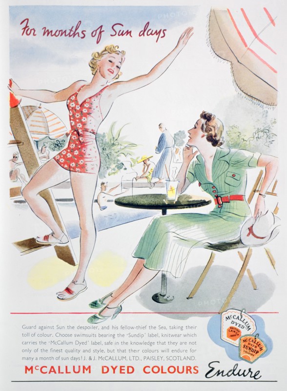 Advert for McCallum dyed colours, 1937. Artist: Unknown