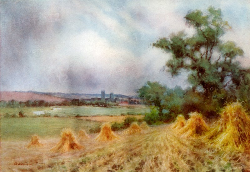 Canterbury from Sturry Wood, Kent, 1924-1926.Artist: A Montague Rivers