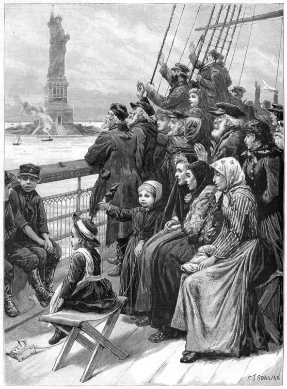 'Entering the New World', 1892. Artist: Charles Joseph Staniland