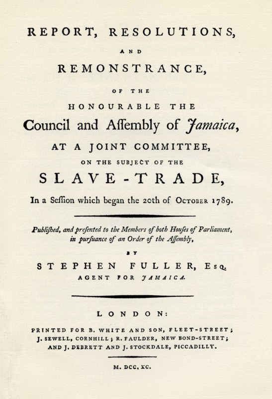 A remonstration of the subject of the slave trade, 1789 (1965). Artist: Unknown