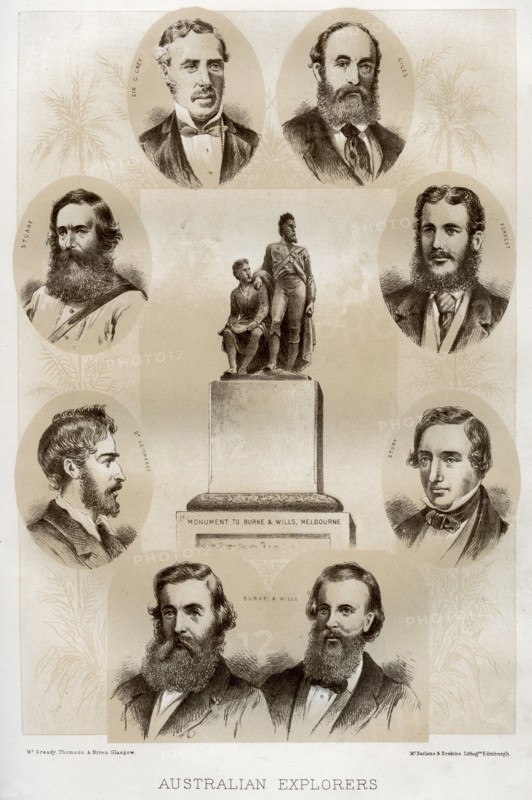 Australian explorers, 1879. Artist: McFarlane and Erskine
