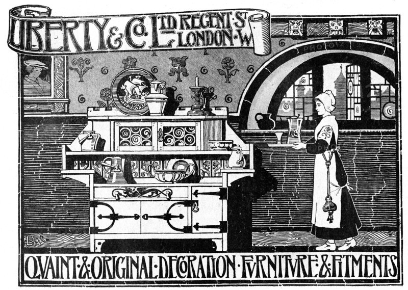 An advertisement for Liberty and Co Ltd, 1898. Artist: Unknown