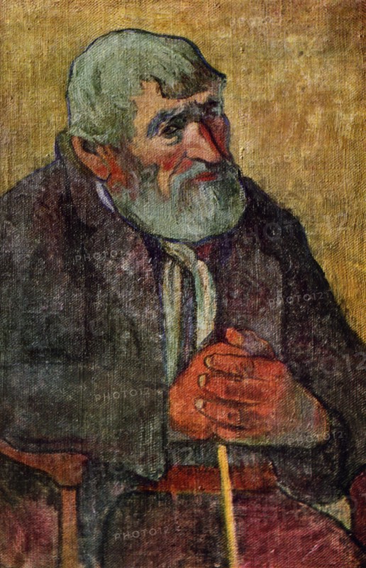 'Portrait of an Old Man with a Stick', 1889-1890 (1939).Artist: Paul Gauguin