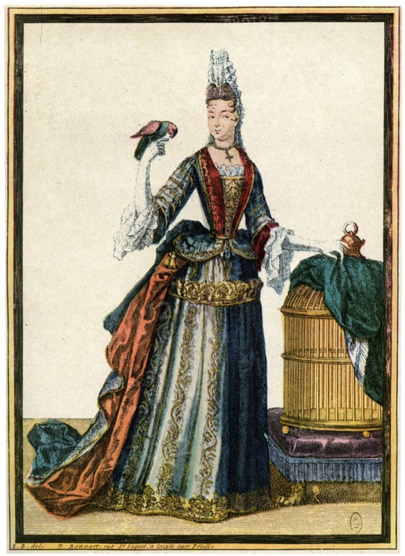 French fashion during the reign of Louis XIV, 1938. Artist: Unknown