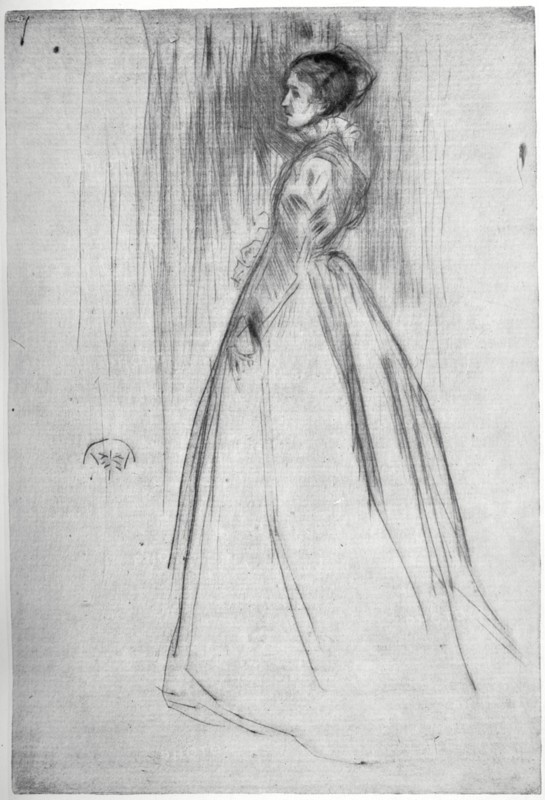 'The Velvet Dress', 1873 (1904).Artist: James Abbott McNeill Whistler