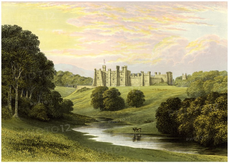 Brancepeth Castle, Lord Boyne, c1880. Artist: Unknown