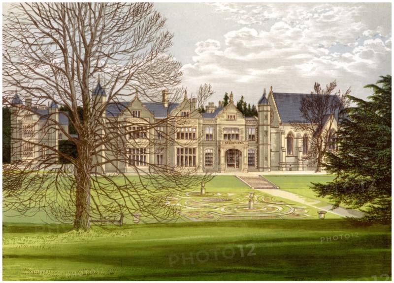 Exton House, Rutland, home of the Earl of Gainsborough, c1880. Artist: Unknown