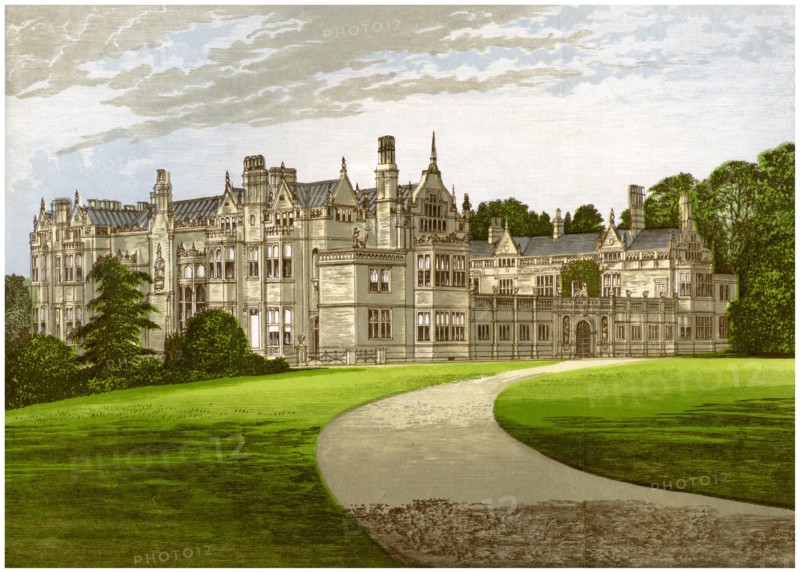 Rushton Hall, Northamptonshire, home of the Clarke-Thornhall family, c1880. Artist: Unknown
