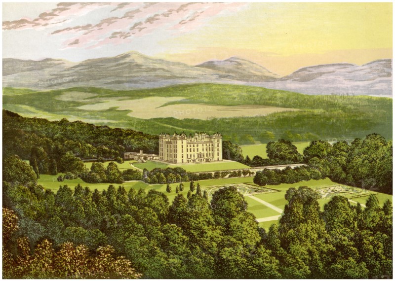 Drumlanrig Castle, Dumfriesshire, Scotland, home of the Duke of Buccleuch, c1880. Artist: Unknown