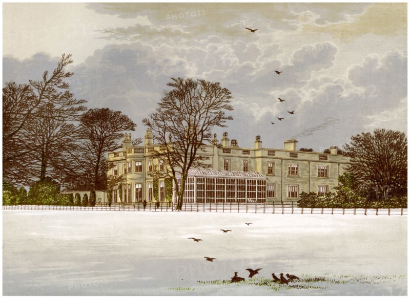 Ednaston Lodge, Derbyshire, home of the Kingdon family, c1880. Artist: Unknown