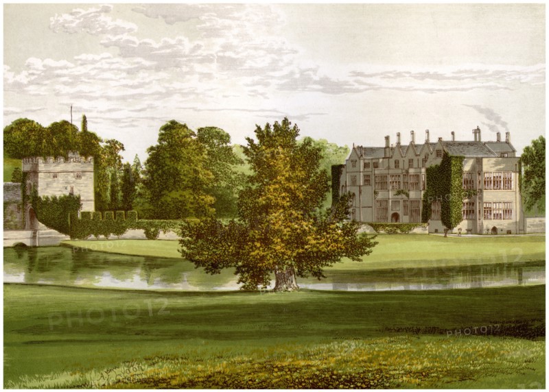 Broughton Castle, Oxfordshire, home of Lord Saye and Sele, c1880. Artist: Unknown