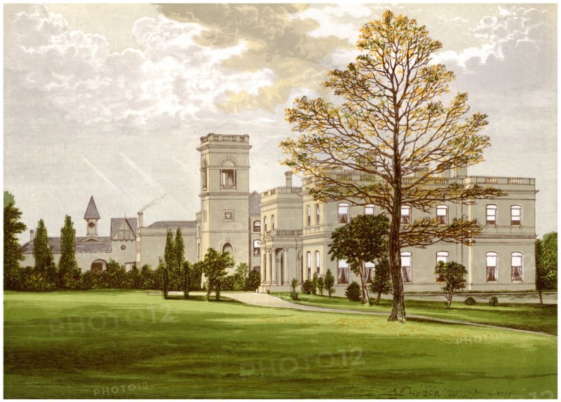 Stowlangtoft Hall, Suffolk, home of the Wilson family, c1880. Artist: Unknown
