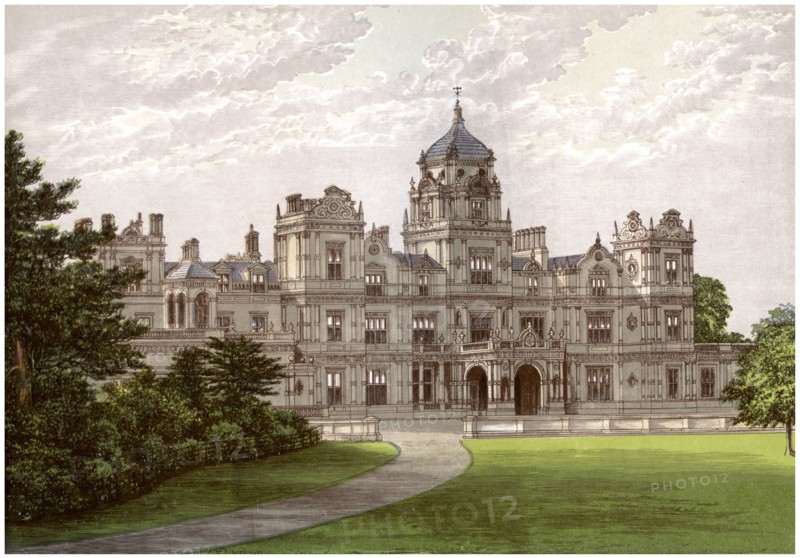 Westonbirt House, Gloucestershire, home of the Holford family, c1880. Artist: Unknown