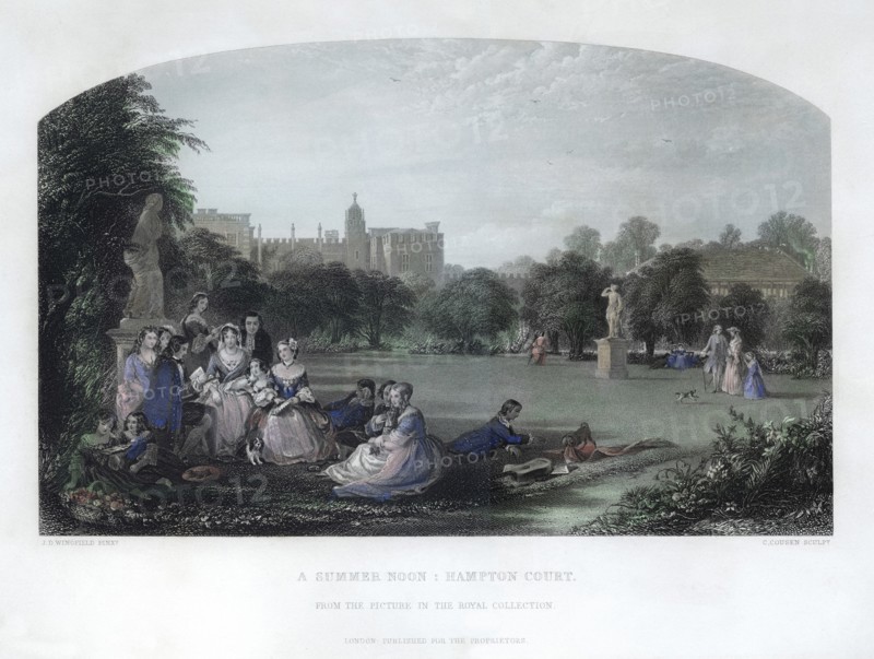 'A Summer Noon: Hampton Court', 19th century. Artist: C Cousen