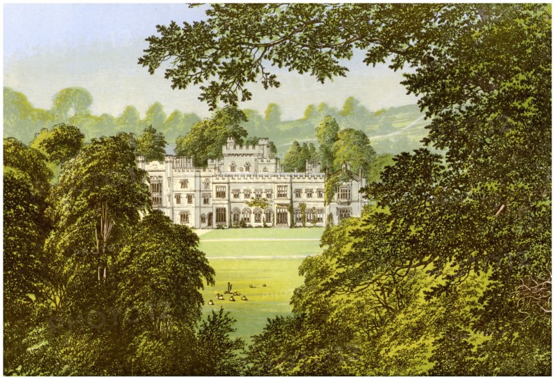 Hampton Court, Herefordshire, home of the Arkwright family, c1880. Artist: Unknown