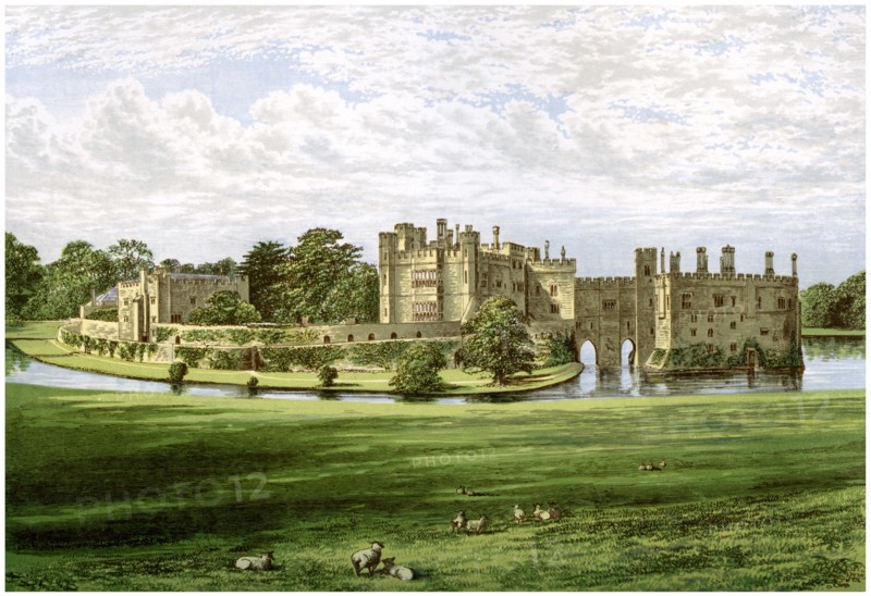 Leeds Castle, Kent, home of the Wykeham-Martin family, c1880. Artist: Unknown