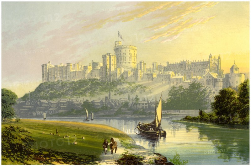 Windsor Castle, Berkshire, the Royal residence, c1880. Artist: Unknown