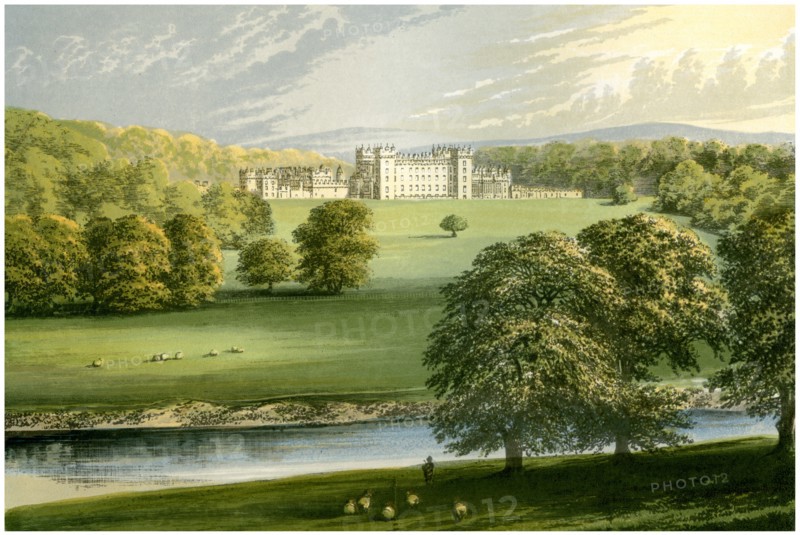 Floors Castle, Roxburghshire, Scotland, Duke of Roxburghe, c1880. Artist: Unknown