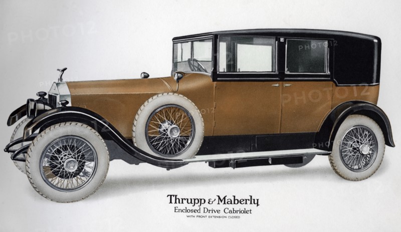Enclosed drive Rolls-Royce cabriolet with extension closed, c1910-1929(?). Artist: Unknown