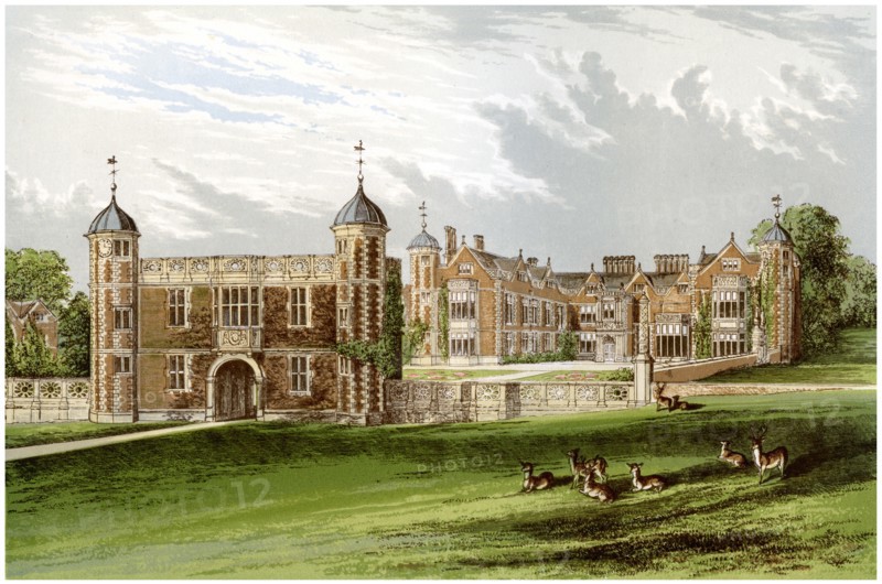Charlecote Park, Warwickshire, home of the Lucy family, c1880. Artist: Unknown