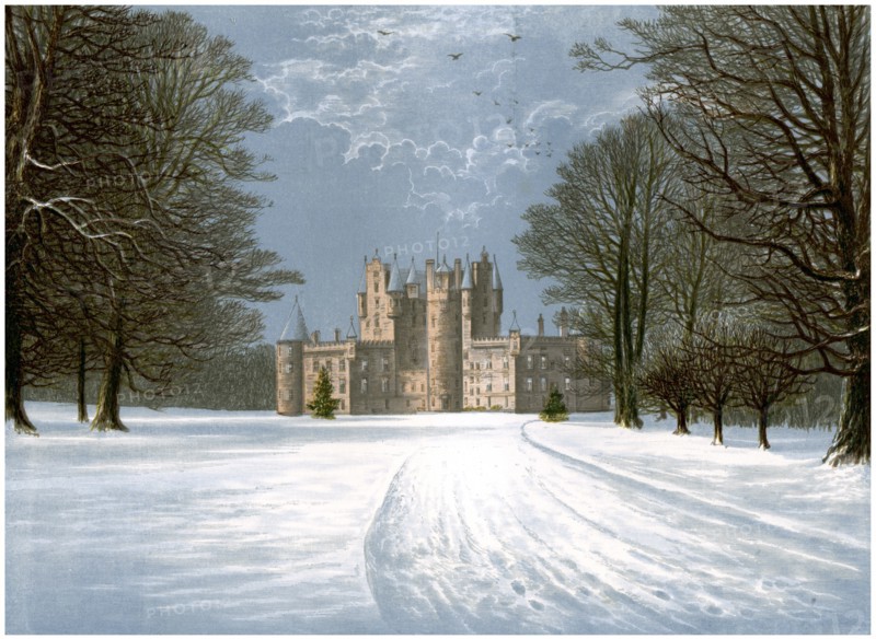 Glamis Castle, Angus, Scotland, home of the Earl of Strathmore, c1880.  Creator: Unknown.