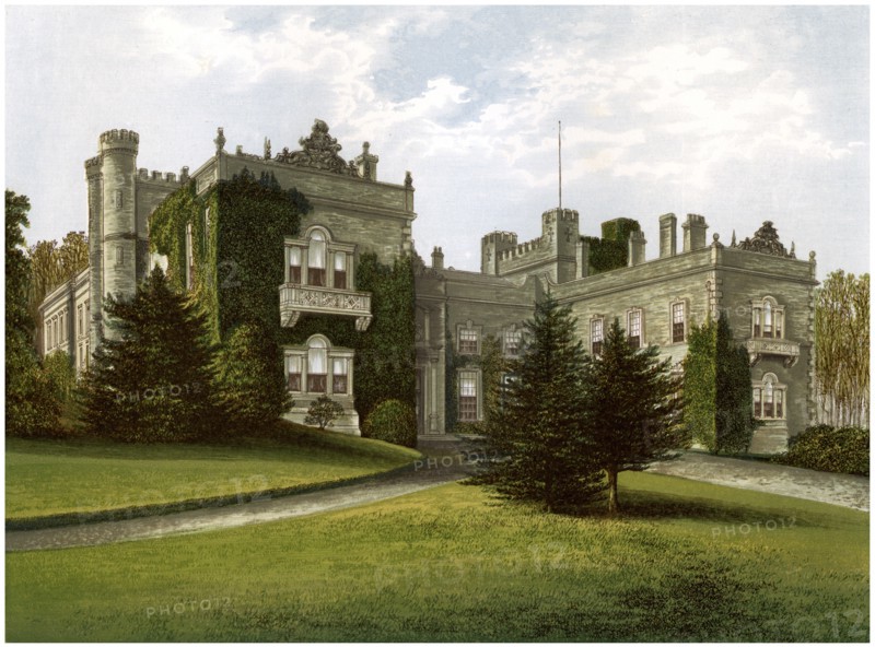 Aske Hall, Yorkshire, home of the Earl of Zetland, c1880. Artist: Unknown