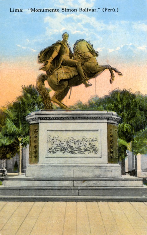 Simon Bolivar monument, Lima, Peru, early 20th century. Artist: Unknown