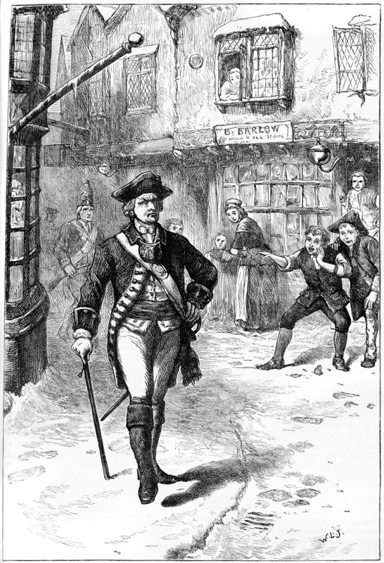 The officer and the barber's boy, 18th century (c1880). Artist: Unknown