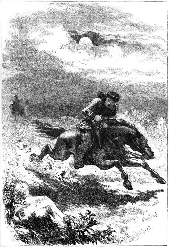 Pursuit of Paul Revere, the scout, 1775 (c1880). Artist: Unknown
