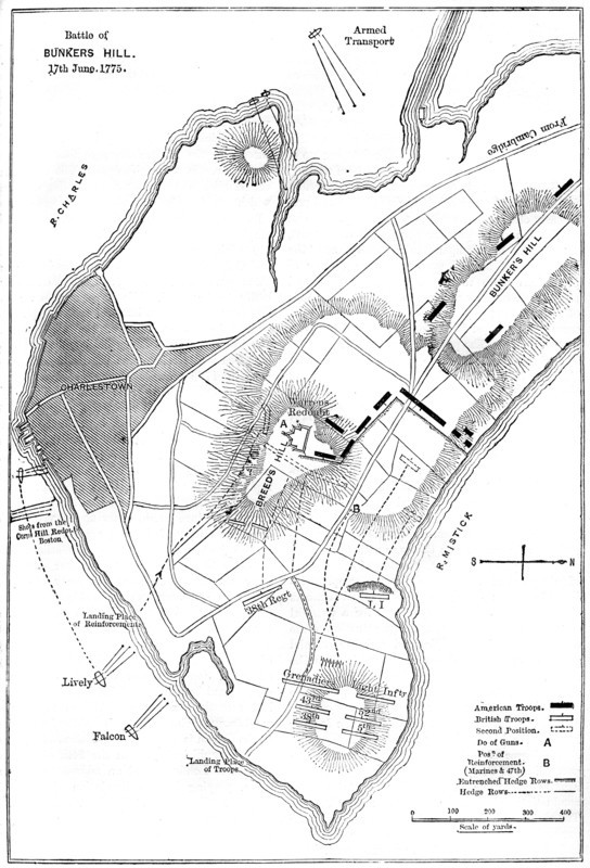Plan of the Battle of Bunker Hill, Boston, Massachusetts, 1775 (c1880). Artist: Unknown