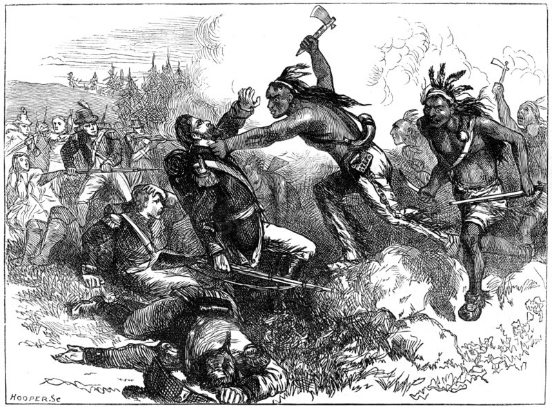 Attack of Indians at Fort Dearborn, Illinois, 1812 (c1880). Artist: Hooper