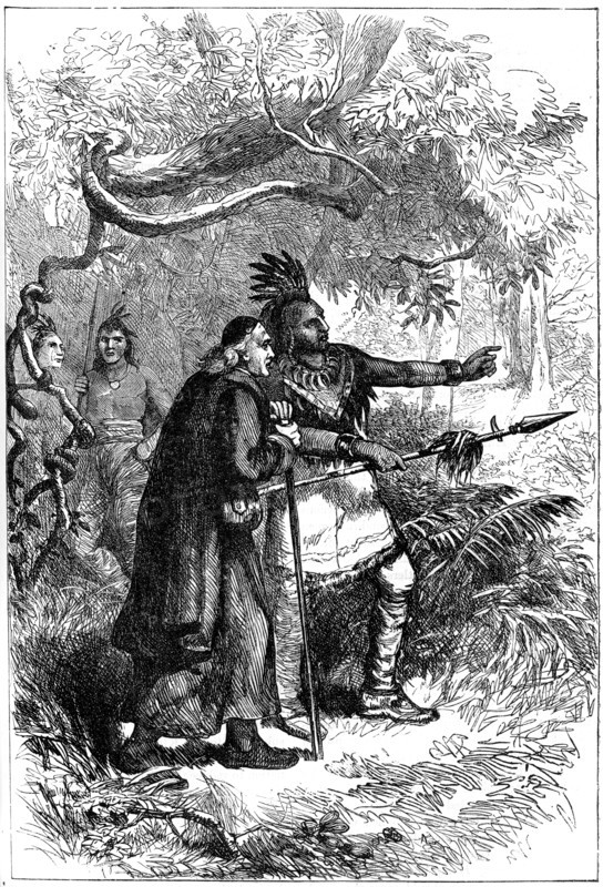 De Lamberville sent away by the Onondagas, late 17th or early 18th century (c1880). Artist: Unknown