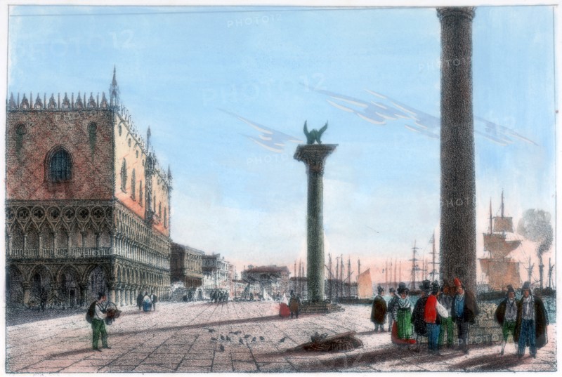 St Mark's Square, Venice, Italy, 19th century.Artist: Kirchmayr