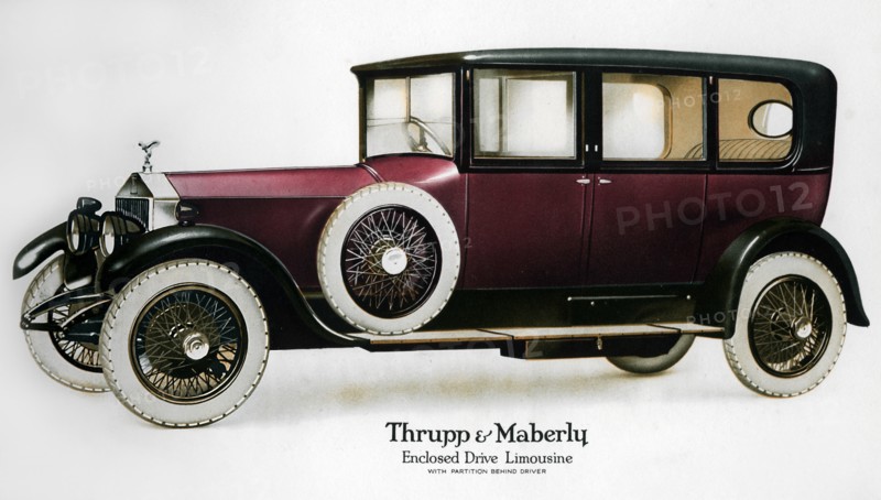 Enclosed drive Rolls-Royce limousine with partition behind the driver, c1910-1929(?). Artist: Unknown