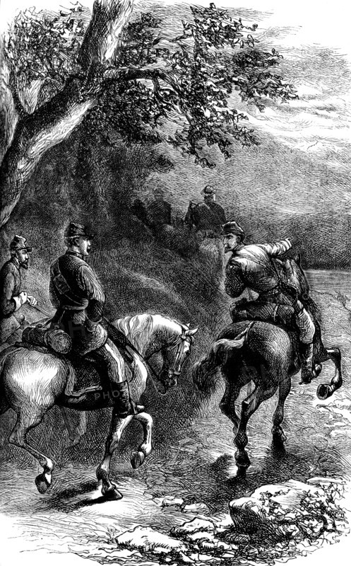 Night march on Harper's Ferry, Virginia, c1861 (c1880). Artist: Unknown