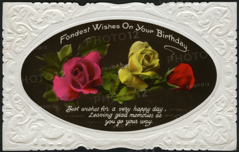 Birthday card, c1900-1939(?). Artist: Unknown