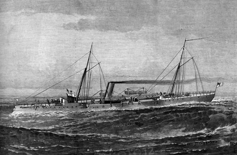 HM Torpedo Gun Boat 'Rattlesnake', 1887. Artist: Unknown
