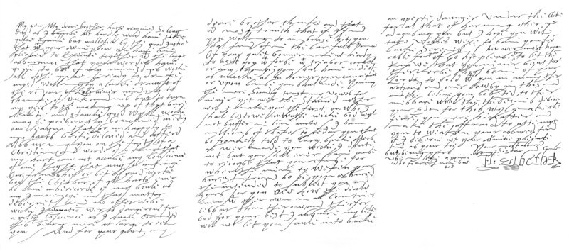 Letter by Elizabeth I, Queen of England, to James VI of Scotland, c1588 (1865).Artist: Frederick George Netherclift