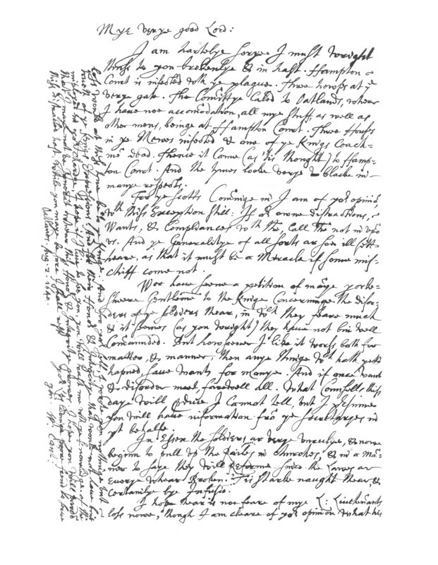 Letter by William Laud, Archbishop of Canterbury, 1640 (1865).Artist: Frederick George Netherclift