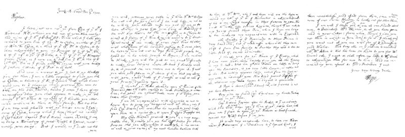 Letter by Samuel Pepys to John Jackson, Esq, 1700 (1865).Artist: Frederick George Netherclift
