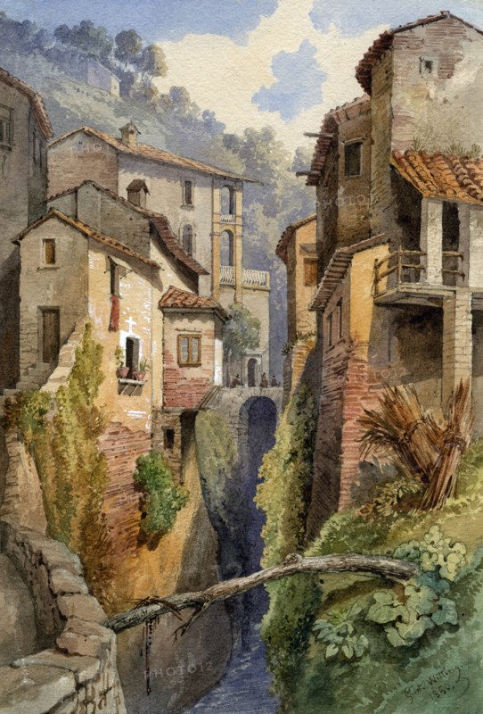 Lucca, Tuscany, Italy, 1850(?).Artist: Gustavo Witting
