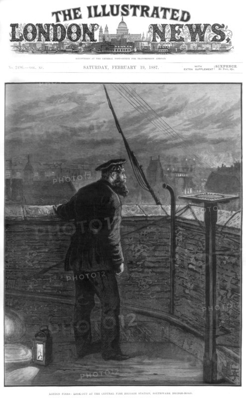 London fires, 1887. Artist: Unknown